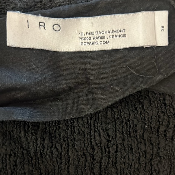 IRO Black Open Cof Jacket with Frayed Trim - Picture 8 of 8